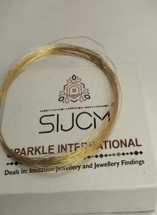 SIJCM 20 Meters Brass Wire - All Gauges and Sizes - Golden Wire for Jewellery on spool - DIY Jewellery & Artistic (30 Gauge (0.32mm), 1) - Image 4
